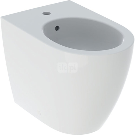 Bidet stojący iCon, ukryte mocowania, przylegający do ściany, 56cm, z przelewem,