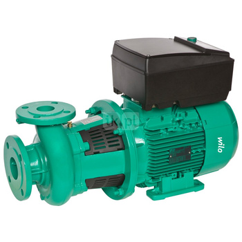 Pompa obiegowa Wilo-CronoBloc BL-E 50/140-7,5/2-R1-IE4-S1 elektronicznie regulowana pompa dławnicowa o konstrukcji typu Inline z przyłączem kołnierzowym i automatycznym dopasowaniem wydajności.