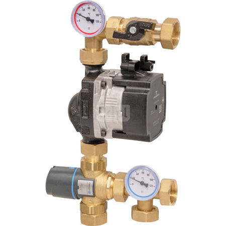 Moduł mieszający BTU 501 do ogrzewania podłogowego z zaworem ATM 561, pompa Grundfos UPM3