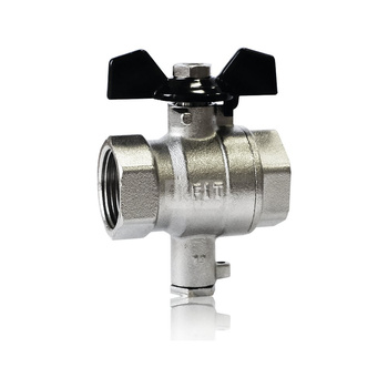 Zawór kulowy wodny motylek do czujnika temperatury 1/2"