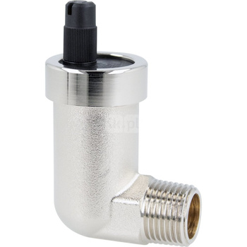 Odpowietrznik automatyczny kątowy R1/2", z zaworkiem "Aqua-Stop"