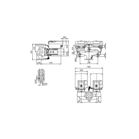 Pompa obiegowa WILO Stratos GIGA 2.0-D typu in-line z silnikiem znormalizowanym 50/60 Hz 3600obr/min