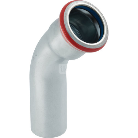 Kolano GEBERIT Mapress C-Stahl FKM jednokielichowe Stal Ocynk x Stal 18mm x 18mm (Końcówka wciskowa x Mufa zaciskowa)