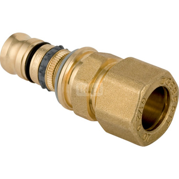 Złączka  GEBERIT  Mepla przejściowa Mepla/Cu  Mosiądz  x Mosiądz 16mm  x 15mm  DN 12 x DN 12 (Końcówka wciskowa x Pierścień zaciskowy)
