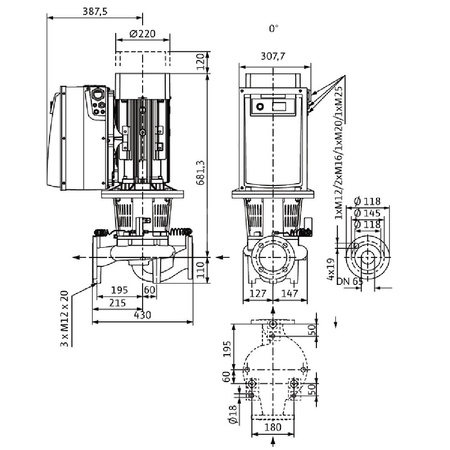 Pompa obiegowa WILO Stratos GIGA typu in-line z silnikiem znormalizowanym 50/60 Hz 2900obr/min