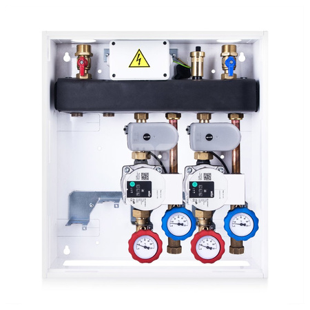 Grupa pompowa VITZONE 022 - 2 obiegi grzewcze z zaworami 3-drogowymi mieszającymi i siłownikiami