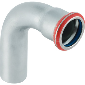 Kolano GEBERIT Mapress C-Stahl FKM jednokielichowe Stal Ocynk x Stal 35mm x 35mm (Końcówka wciskowa x Mufa zaciskowa)