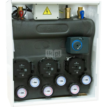 Zestaw mieszający PrimoBox AZB 305 w szafce, 2x bez mieszania, zawór obrotowy z siłownikiem ARM 141