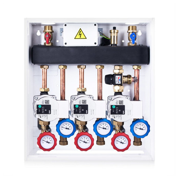 Grupa pompowa VITZONE 113 - 2 bezpośrednie pompowe obiegi grzewcze, bez podmieszania + 1 obieg grzewczy z zaworem termostatycznym