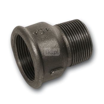 Mufa redukcja SANHA 246# Żeliwo 1 1/2'' x 1'' (GW x GZ) - Czarny