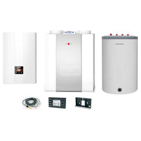 Pakiet - Kocioł gazowy jednofunkcyjny WOLF FGB-24 kondensacyjny wiszący 5.3-20.7kW + Czujnik c.w.u.  + Regulator BM-2 + Rekuperator CWL 300P + Zasobnik c.w.u Lindo 120L