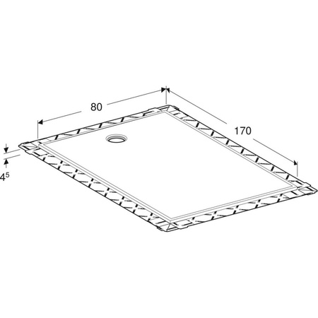 Panel do natrysków bezbrodzikowych Geberit Setaplano 80x170