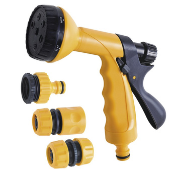 Pistolet zraszający 6-cio funkcyjny ze złączkami