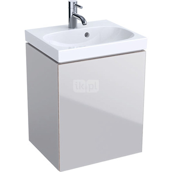 Dolna szafka pod umywalkę Acanto, B45, z jednymi drzwiami, syfon oszczędzający przestrzeń, sand mat