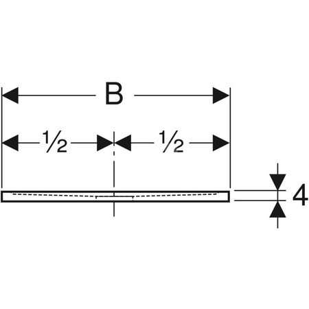 Brodzik prostokątny Geberit Sestra 160x90 cm, biały