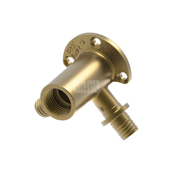 TECEflex - kolano naścienne podwójne długie typu "U" 16 mm x 1/2" GW x 16 mm brąz