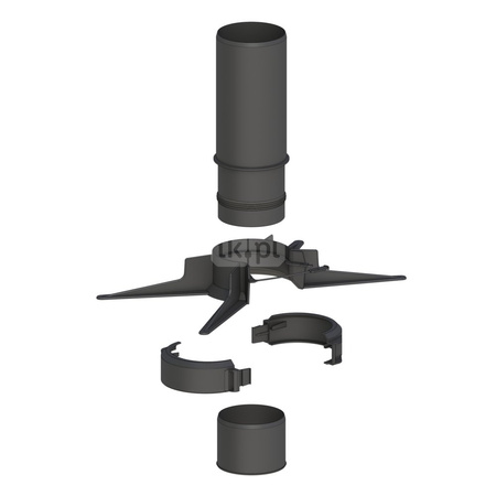 Rura końcowa Ø80mm z zawiesiem
