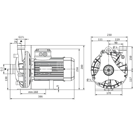 Pompa obiegowa Wilo-BAC 40-126-1.5_80/2-DM/S-2-IE3, dławnicowa o konstrukcji blokowej z przyłączem gwintowanym. Zmniejszenie kosztów cyklu życia pompy dzięki optymalizacji sprawności. Korpus pompy wykonany z tworzywa sztucznego.