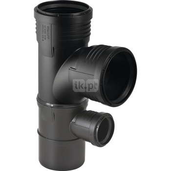 Trójnik 88.5' GEBERIT Silent-PP Polipropylen90mm x 50mm x 90mm (DN 90 x DN 50 x DN 90) (Końcówka wciskowa x Mufa wciskowa x Mufa wciskowa)