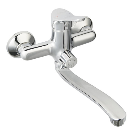 STILLO bateria umywalkowo-wannowa ścienna z przyłączem natrysku, chrom