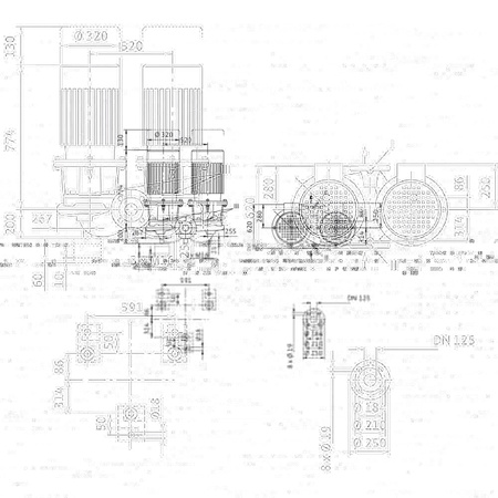 Pompa obiegowa WILO CronoTwin-DL typu in-line z silnikiem znormalizowanym 50 Hz 1450obr/min