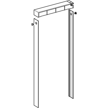 Zestaw pokrywy i okładzin bocznych do modułu sanitarnego Geberit Monolith do WC wiszącego, H114, indywidualizowany, aluminium sz