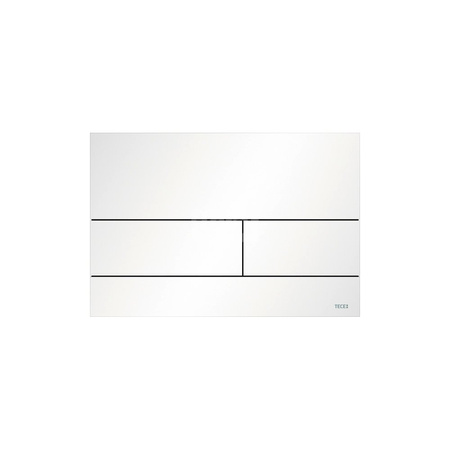 TECEsquare II - przycisk spłukujący z metalu do WC, biały matowy