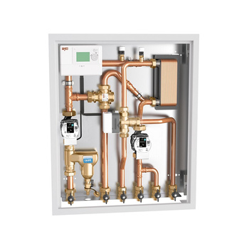 Stacja integrująca dwa źródła ciepła i zarządzająca dystrybucją energii, wersja c.o. 3/4" GZ 60 st. C