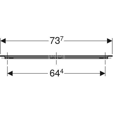 Uchwyt iCon: Chrom błyszczący, 73.7cm