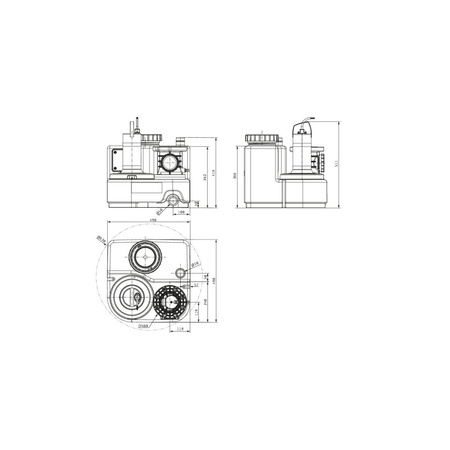 Pompa do ścieków WILO DrainLift SANI-S50 Hz / 5.4m³/h / 1.07W