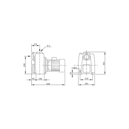 Pompa samozasysająca pozioma WILO Drain LPC częstotliwość50 Hz, pobór mocy silnika5W