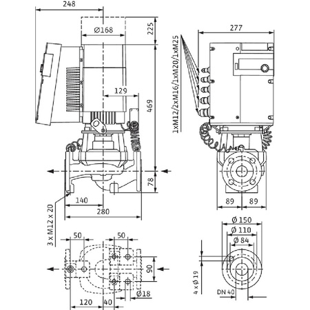 Pompa obiegowa WILO Stratos GIGA typu in-line z silnikiem znormalizowanym 50/60 Hz 4600obr/min