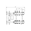 Rozdzielacz ogrzewania podłogowego TECEfloor wraz z mieszczaczem pompowym i przepływomierzami 3 sekcyjny