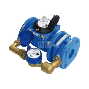 Wodomierz sprzężony z zaworem sprężynowym typu MWN/JS-S R630 DN50/20 kołnierz