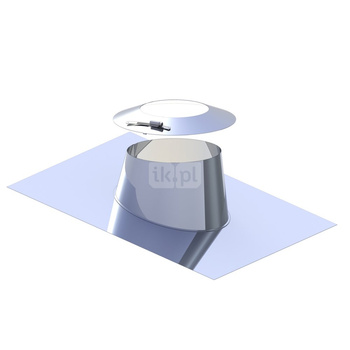 Przejście dachowe 5-15° aluminiowe z kołnierzem Ø80mm