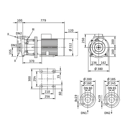 Pompa obiegowa Wilo-CronoBloc BL 65/170-11/2-IE3 dławnicowa o konstrukcji blokowej z przyłączem kołnierzowym. Wszechstronne zastosowanie. Powłoka kataforetyczna wszystkich elementów żeliwnych zapewnia wysoką odporność na korozję i trwałość.