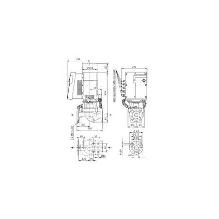 Pompa obiegowa WILO Stratos GIGA typu in-line z silnikiem znormalizowanym 50/60 Hz 4620obr/min