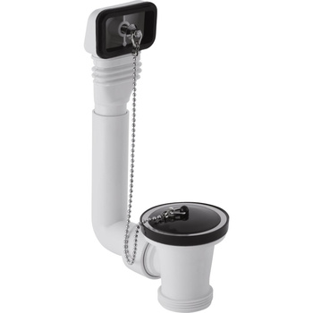 Odpływ zlewozmywakowy z przelewem, z korkiem