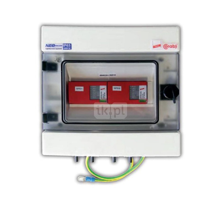 Rozdzielnica PV DEHN DC/2/T1+T2/0/A - komplet 1000V 2 łańcuchy modułów 1000V/ 2 pary wejść do falownika PV typ 1+2