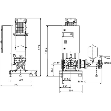 Hydrofor WILO Economy CO-1 Helix V częstotliwość 50 Hz, prędkość obrotowa 2900obr/min