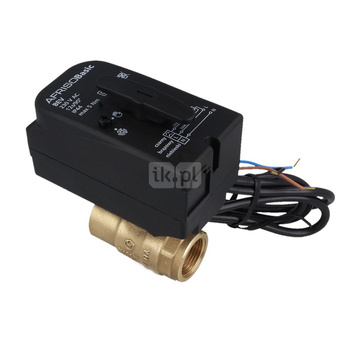 2-drogowy zawór kulowy z siłownikiem BEV, DN20, Rp3/4", Kvs 45 m3/h, 230 V AC, NC