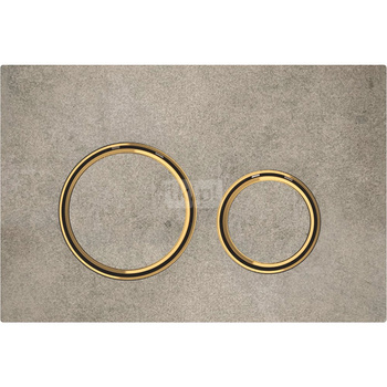 Przycisk uruchamiający Geberit Sigma21, przedni, imitacja betonu, pierścienie: mosiądz