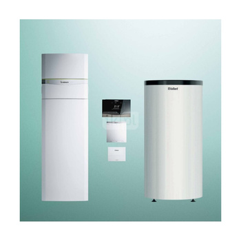 Pakiet systemowy OZE - Pompa ciepła gruntowa solanka-woda VAILLANT VWF 58/4 flexoCOMPACT 11.2kW 400V + Regulator sensoCOMFORT VRC 720 + Moduł chłodzenia pasywnego VWZ NC 11/4