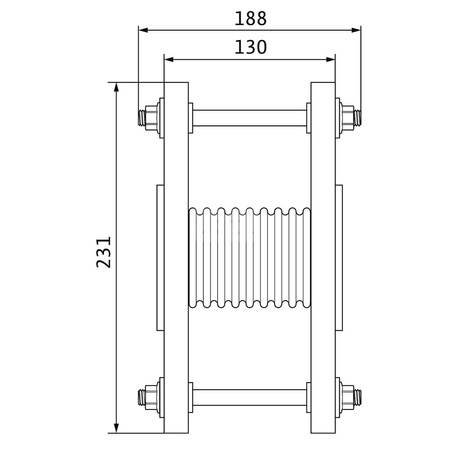 Akcesorium do pomp (kompensator), WILO - Kompensator ze stali nierdzewnej V 4A DN 40