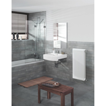 Grzejnik Zehnder Charleston Retrofit 4107 - 22 elem., klolor RAL 9010, typ złącza Code 1270, konsole ścienne SMB, kolor mocowania (CodeRADC) - kolor grzejnika, ilość zest. naściennych 4