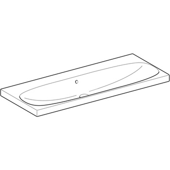 Umywalka Acanto B120cm, bez otworu, z przelewem