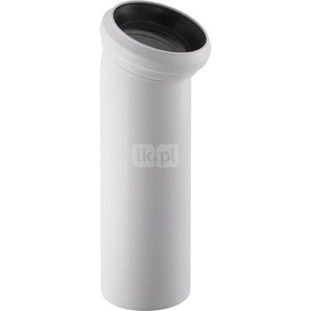 Kolano odpływowe do WC 22 1/2st. białe