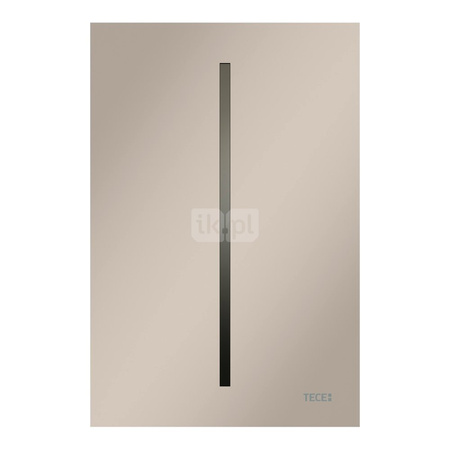 TECEfilo - Velvet-mechanizm spłukujący elektroniczny do pisuaru U2, zasilanie bateria 7,2, z powłoką Fenix, beż (Beige Arizona)