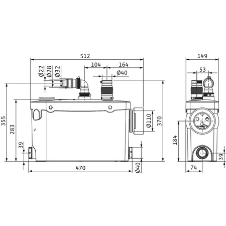Pompa do ścieków WILO HiSewlift 350 Hz / 3.029m³/h / 0.4W