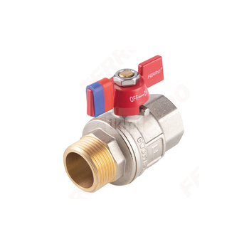 Zawór kulowy nakrętno-wkrętny z motylkiem, 1/2", F-Power